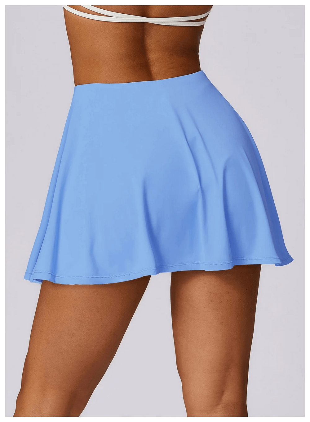 Stylish Women's Flared Sports Skirt in Blue for Running and Dance - SF2197